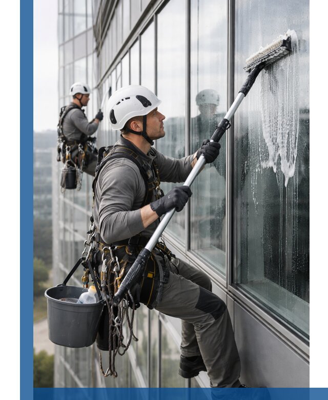 Высотная мойка сплошного остекления с выездом в Тейково