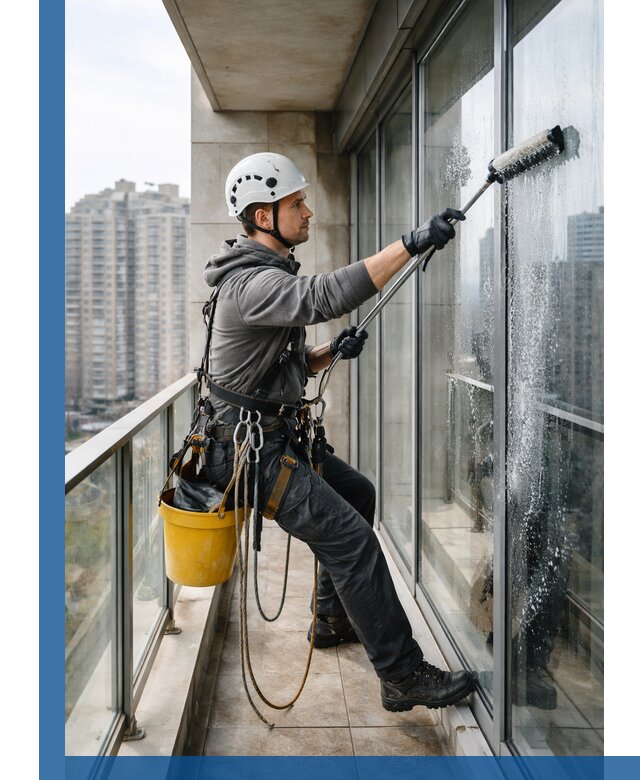 Профессиональная мойка балконного остекления в Тейково