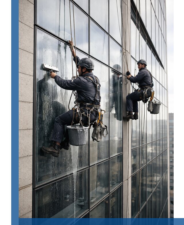 Профессиональная мойка стеклянных фасадов зданий в Тейково