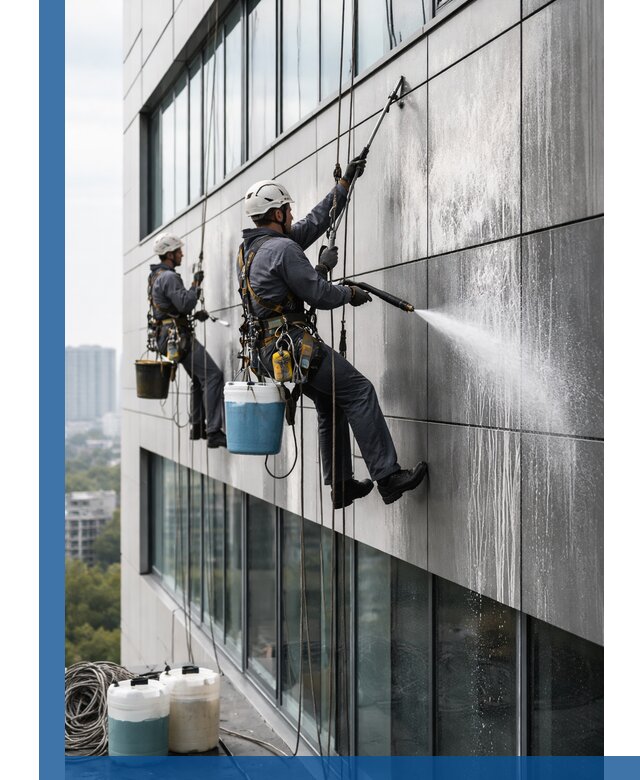 Профессиональная мойка вентилируемых фасадов в Тейково