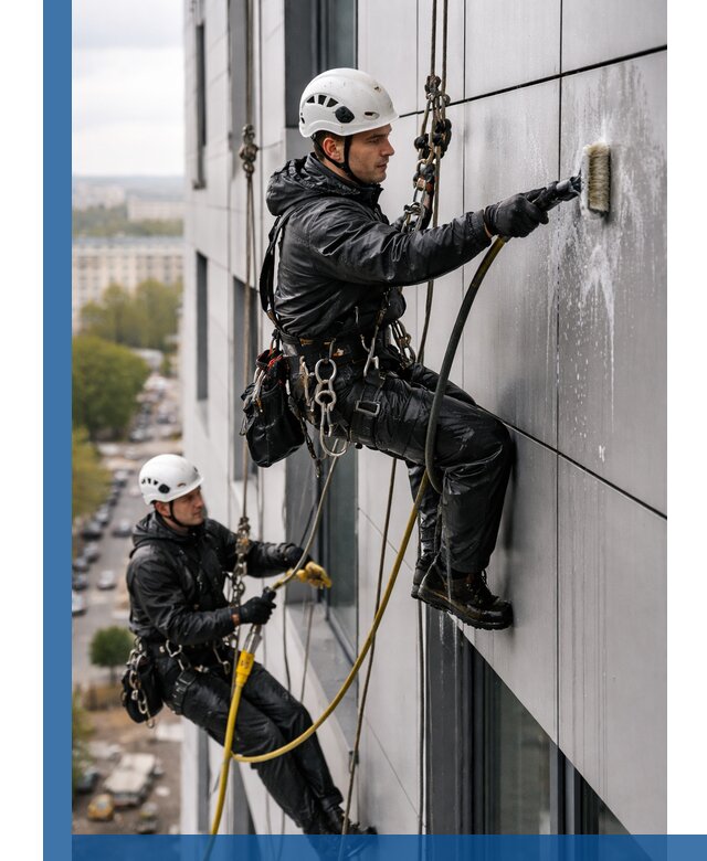 Профессиональная мойка фасада из композита в Тейково