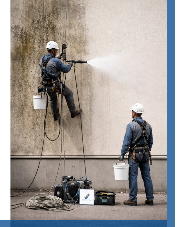 Очистка фасада от плесени в Тейково от 326 р. | ВЫСОТНИК-Ткв