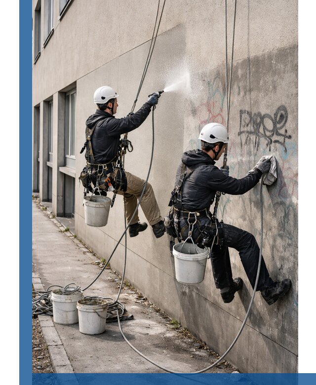 Антиграффити покрытие фасада с защитой от надписей в Тейково