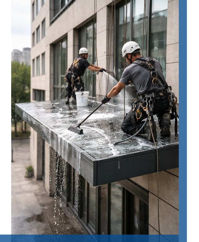 Мойка козырьков и навесов в Тейково от 3806 р. | ВЫСОТНИК-Ткв