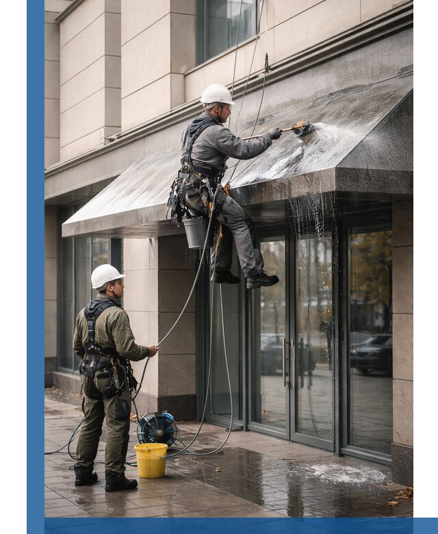 Профессиональная мойка козырьков и навесов в Тейково