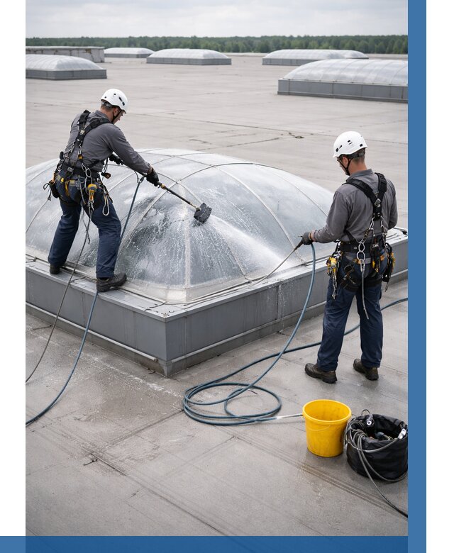 Мойка зенитных фонарей в Тейково, заказать от 4893 р. | ВЫСОТНИК-Ткв