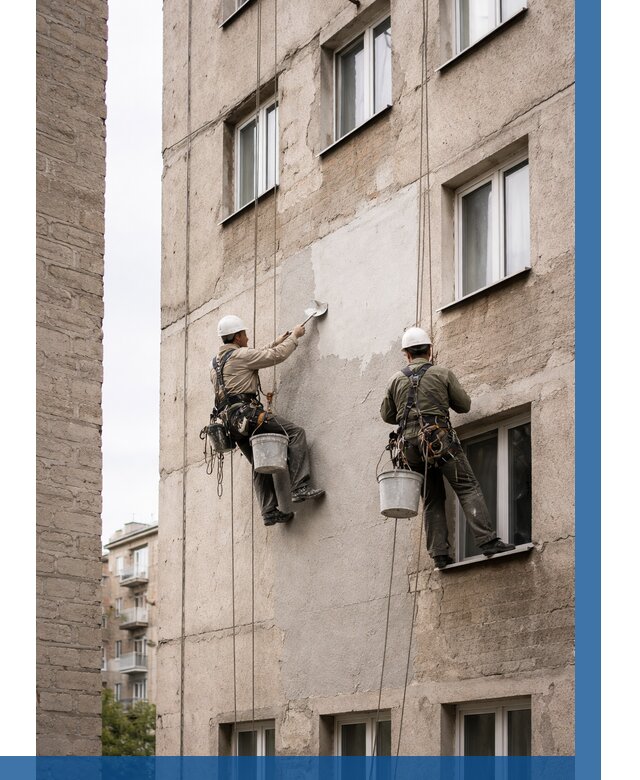 Косметический ремонт фасада в Тейково от 1196 р. | ВЫСОТНИК-Ткв