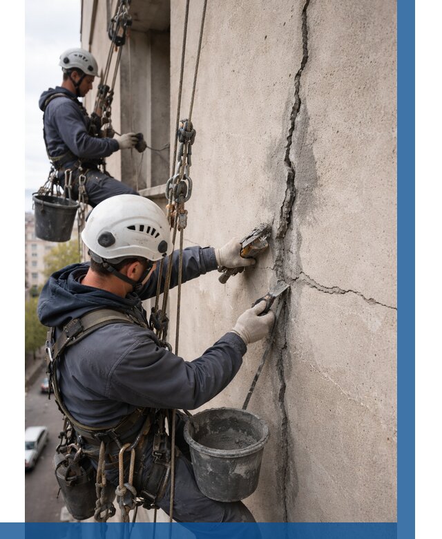 Заделка трещин на фасаде в Тейково от 979 р. | ВЫСОТНИК-Ткв