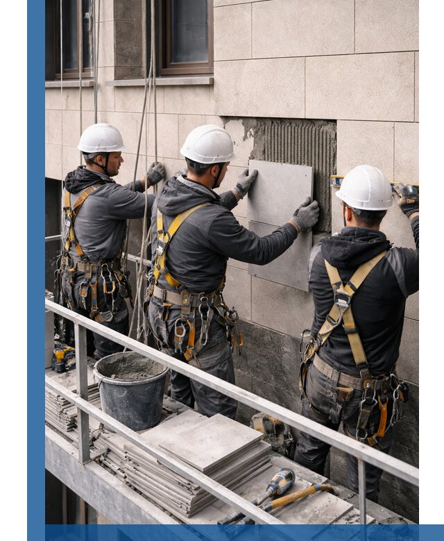 Ремонт облицовки фасада плиткой в Тейково с гарантией