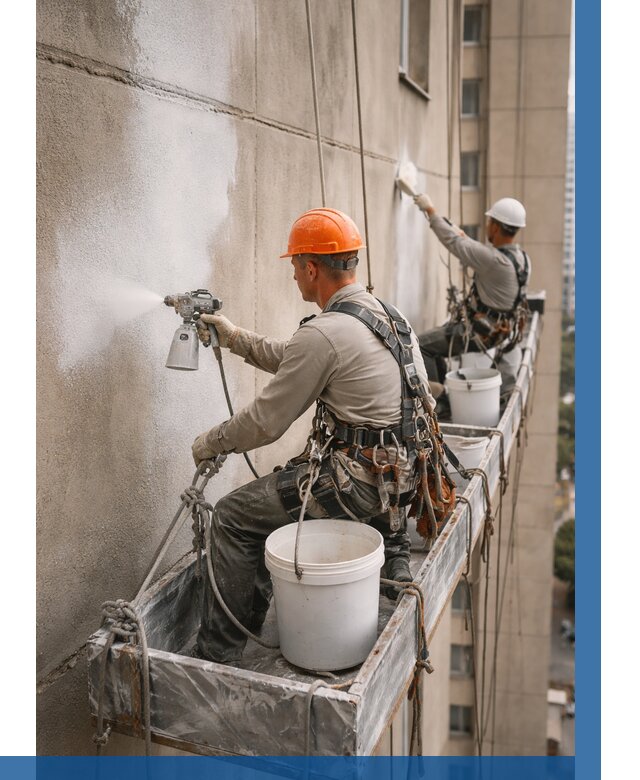 Грунтовка фасада на высоте в Тейково от 130 р. | ВЫСОТНИК-Ткв