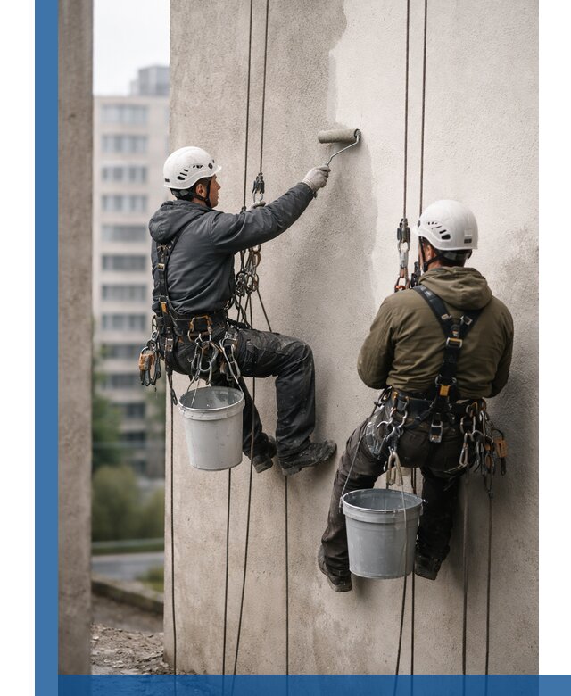 Покраска фасадов высотными альпинистами в Тейково с гарантией