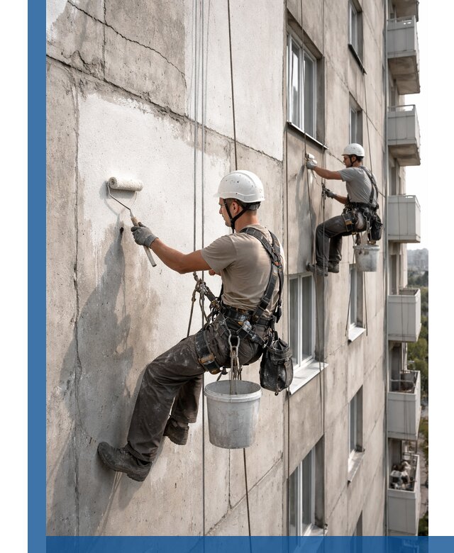 Покраска бетонного фасада в Тейково для жилых и промышленных объектов