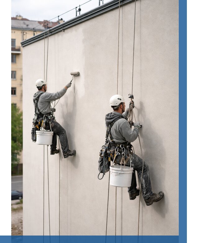 Покраска оштукатуренного фасада в Тейково от 348 р. | ВЫСОТНИК-Ткв