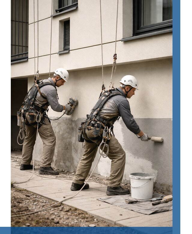 Окраска цоколя здания в Тейково от 489 р. под ключ | ВЫСОТНИК-Ткв