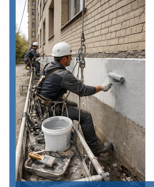Окраска цоколя здания в Тейково профессионально и надежно