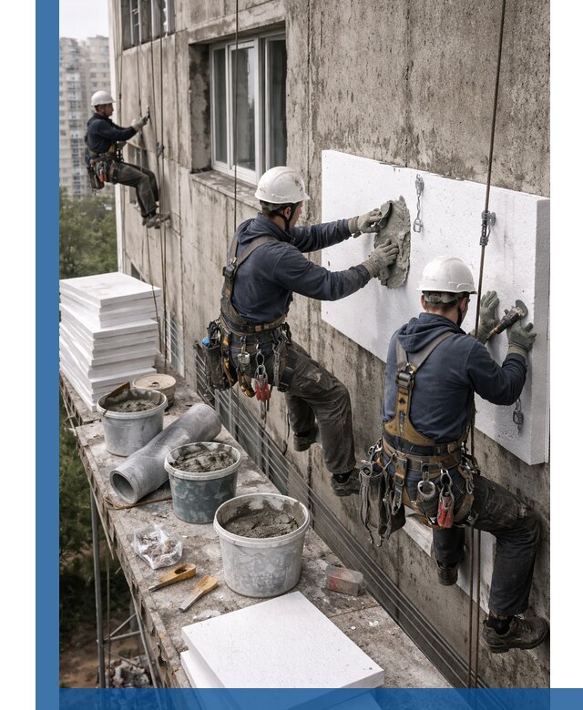 Утепление фасада пенополистиролом в Тейково под ключ