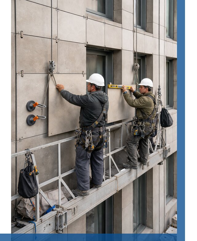 Монтаж керамогранита на фасад в Тейково от 2718 р. | ВЫСОТНИК-Ткв