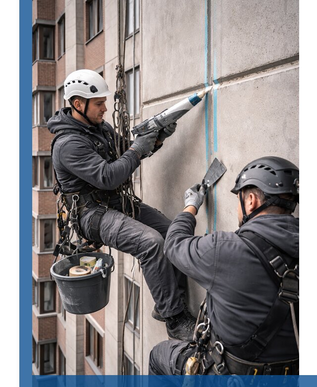 Вторичная герметизация швов фасада и кровли в Тейково