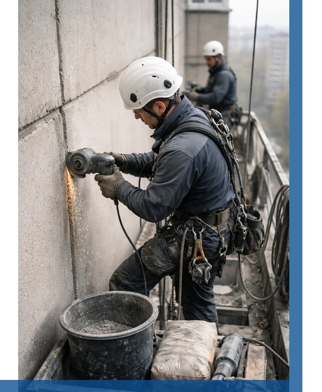 Штробление межпанельных швов в Тейково от 1305 р. | ВЫСОТНИК-Ткв