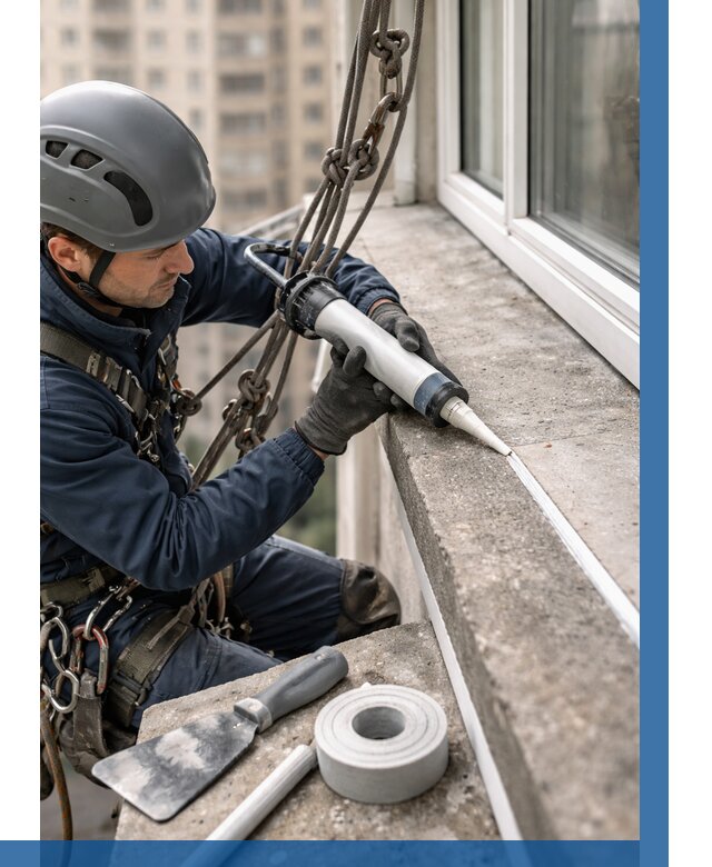 Герметизация балконного козырька в Тейково от 4893 р. | ВЫСОТНИК-Ткв