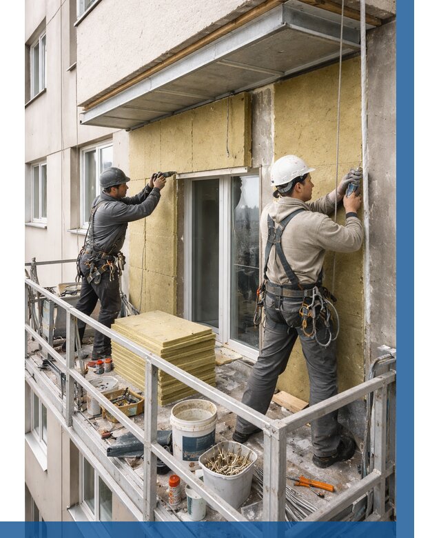 Утепление балкона снаружи в Тейково от 1740 р. под ключ ВЫСОТНИК-Ткв