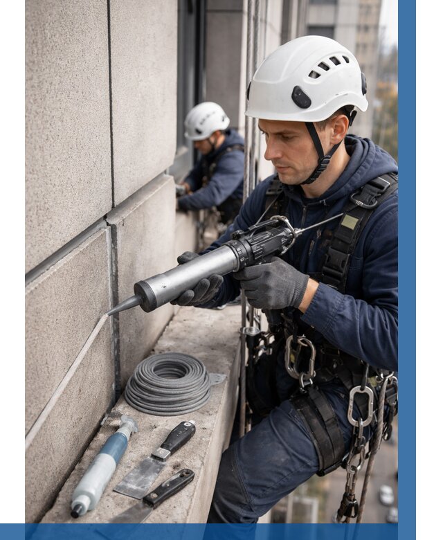 Герметизация деформационных швов фасада в Тейково от 761 | ВЫСОТНИК-Ткв