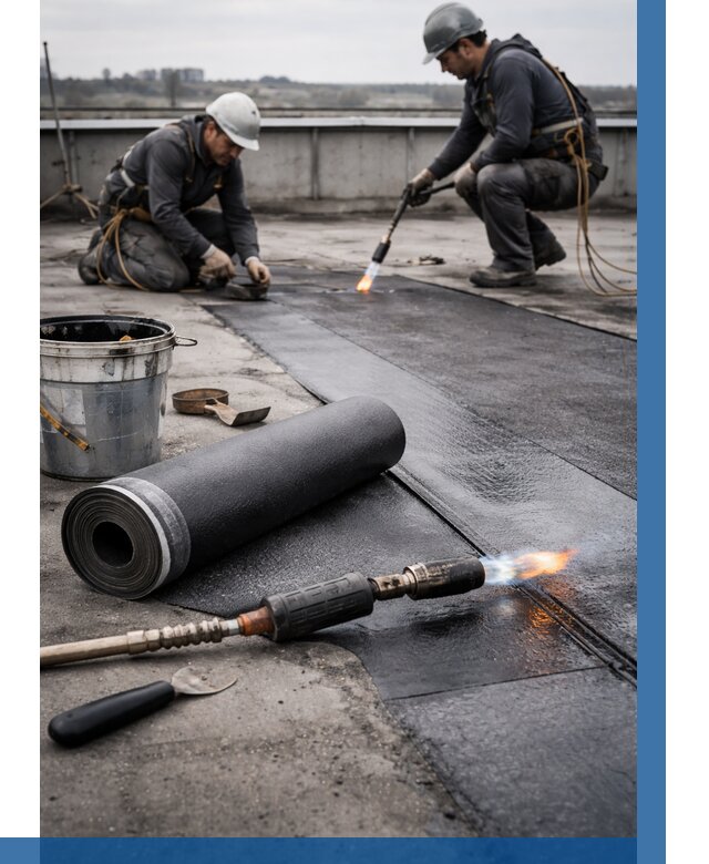 Ремонт рулонной кровли в Тейково от 707 р. | ВЫСОТНИК-Ткв