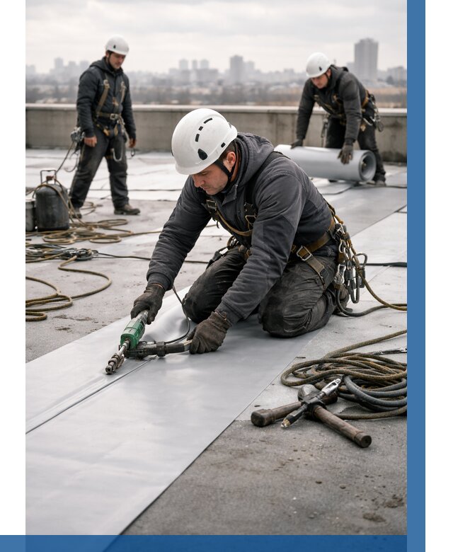 Ремонт мембранной кровли в Тейково от 1957 р./м2 | ВЫСОТНИК-Ткв