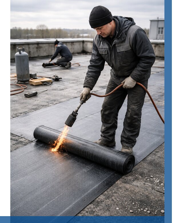 Ремонт наплавляемой кровли в Тейково от 761 р. | ВЫСОТНИК-Ткв