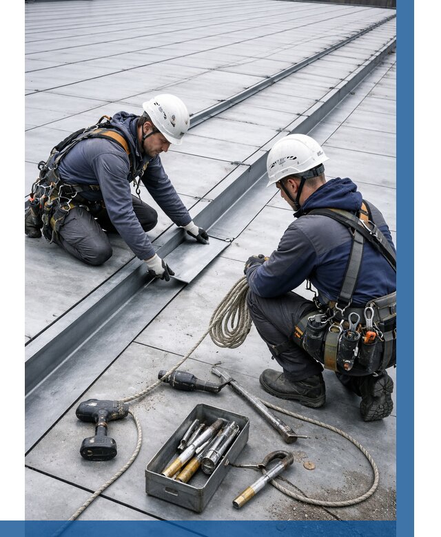 Ремонт фальцевой кровли в Тейково от 761 р. | ВЫСОТНИК-Ткв