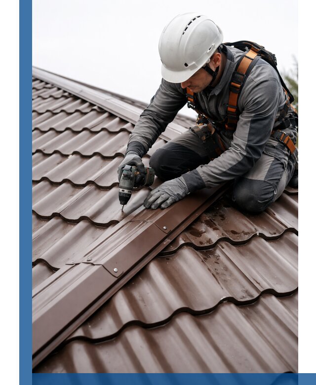 Ремонт металлочерепицы на крыше в Тейково профессионально