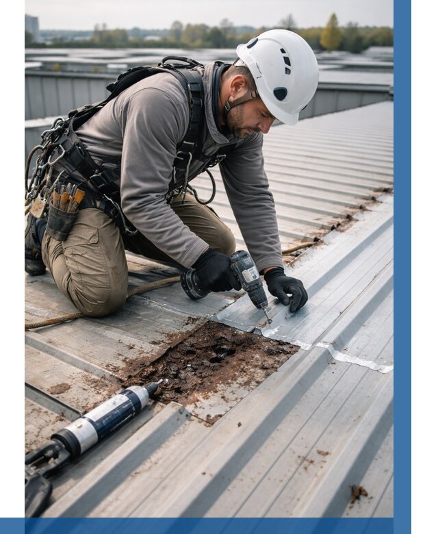 Ремонт профнастила на кровле в Тейково от 761 р. | ВЫСОТНИК-Ткв