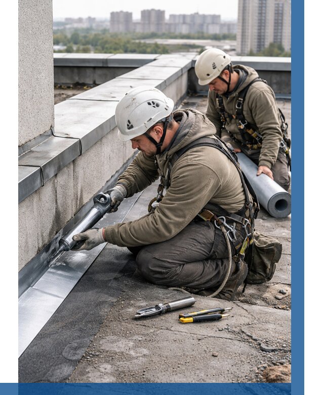 Ремонт кровельных примыканий в Тейково от 1305 р. | ВЫСОТНИК-Ткв