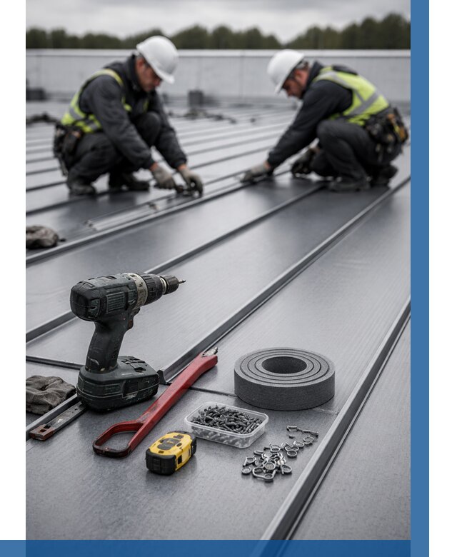 Монтаж фальцевой кровли в Тейково от 1957 р. | ВЫСОТНИК-Ткв