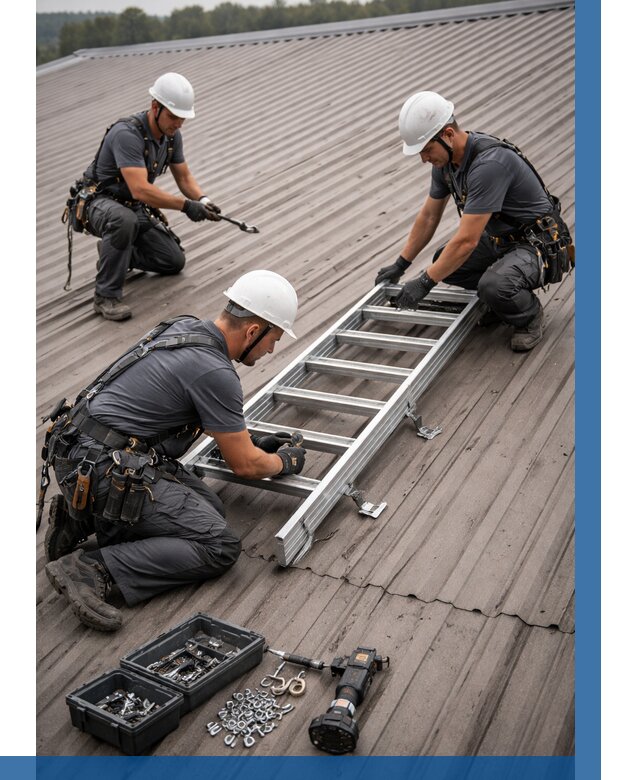 Монтаж кровельной лестницы в Тейково от 4893 р. | ВЫСОТНИК-Ткв