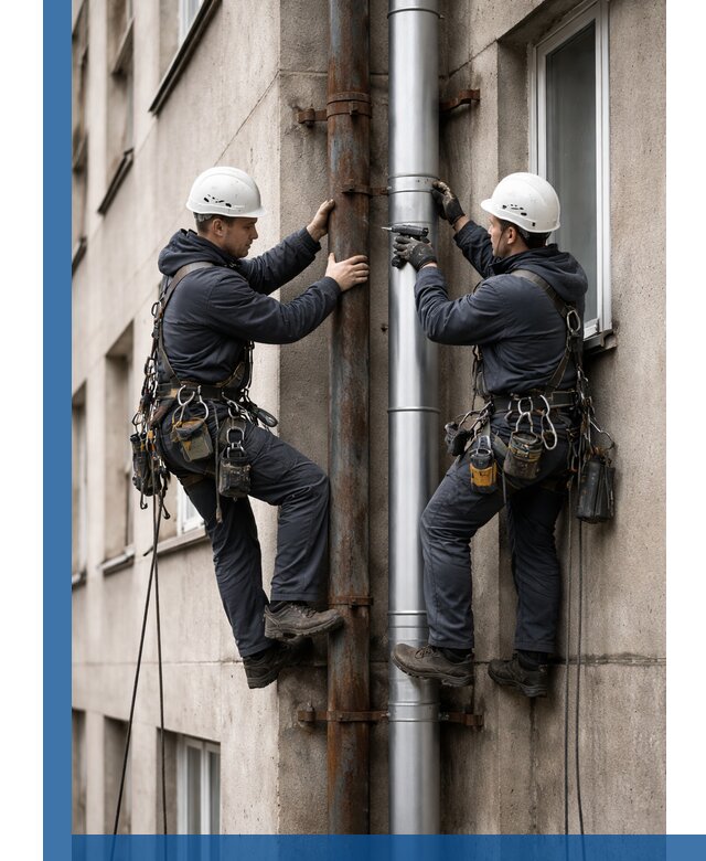 Замена водосточных труб в Тейково: монтаж и демонтаж под ключ