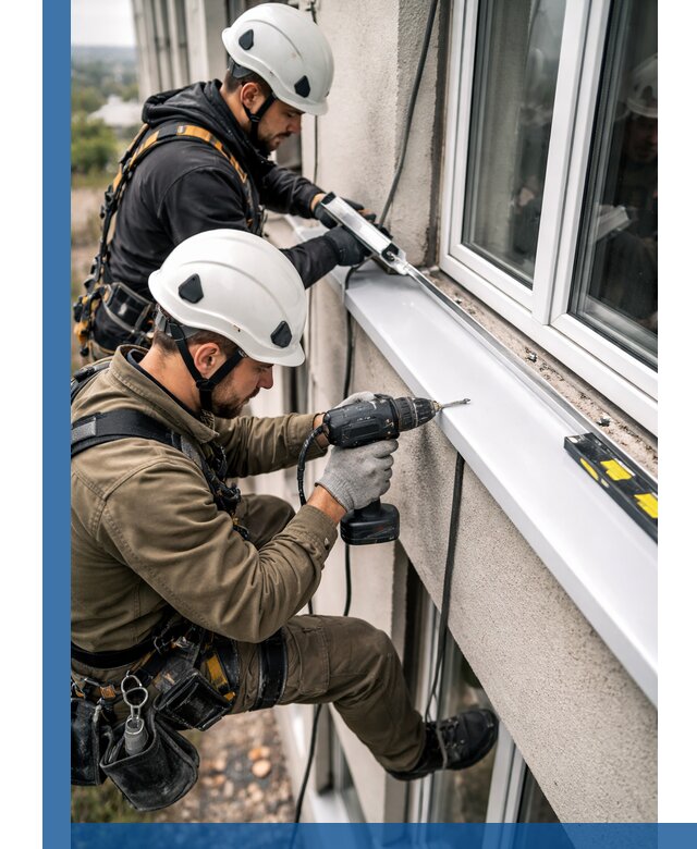 Профессиональный монтаж оконных отливов и отведения воды в Тейково