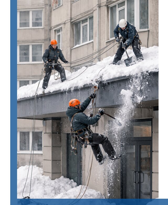 Безопасная очистка навесов от снега в Тейково круглогодично