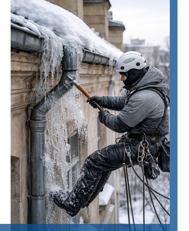 Очистка водостоков от льда в Тейково от 3806 р. | ВЫСОТНИК-Ткв