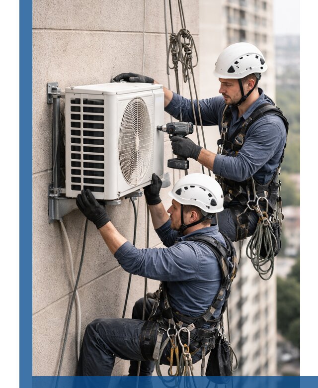 Монтаж внешнего блока кондиционера в Тейково установка и крепление