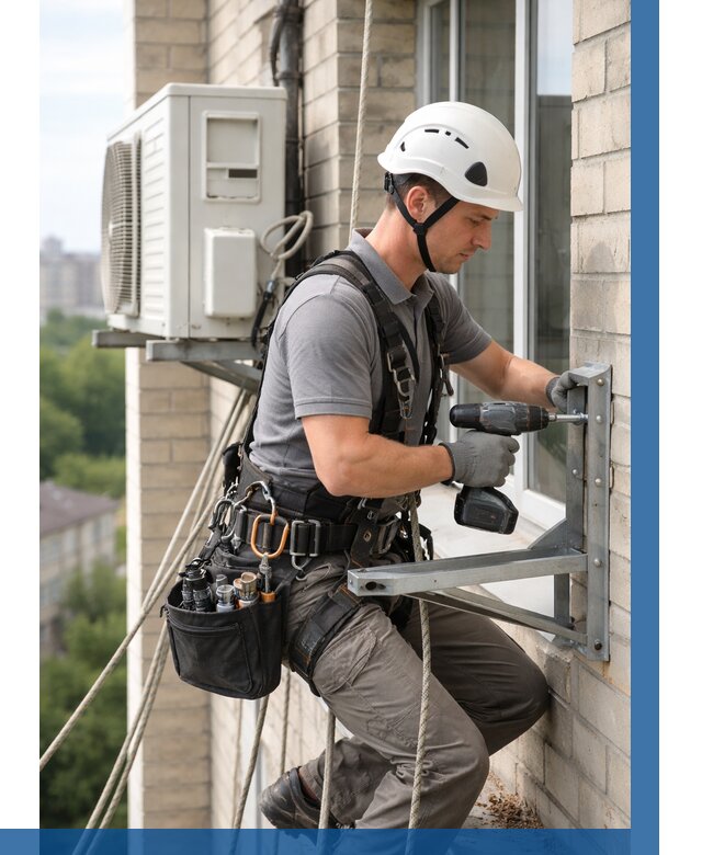 Установка кронштейнов кондиционера в Тейково от 3806 р. | ВЫСОТНИК-Ткв