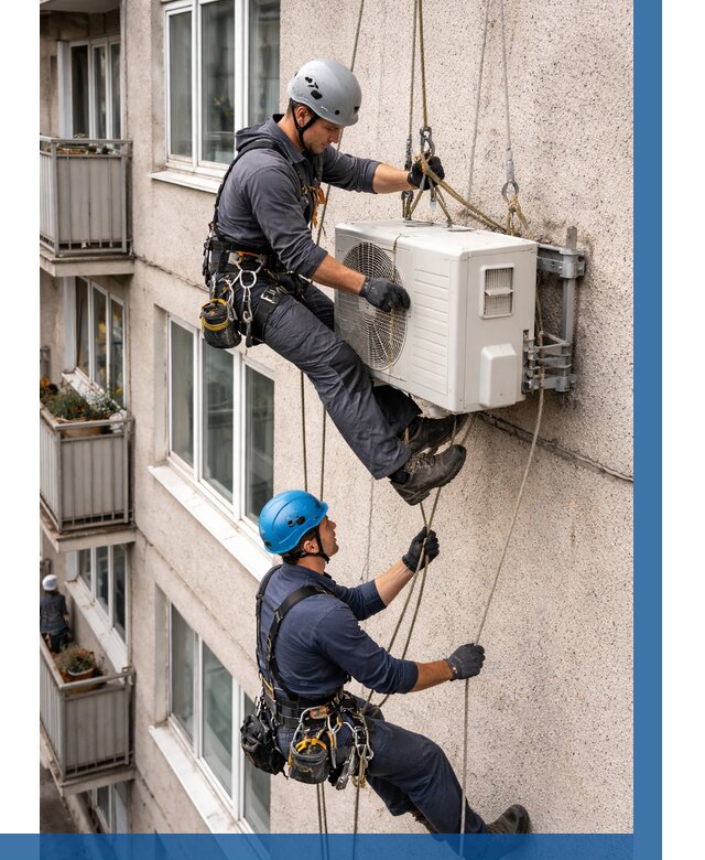 Перенос внешнего блока кондиционера в Тейково от 9786 р.| ВЫСОТНИК-Ткв