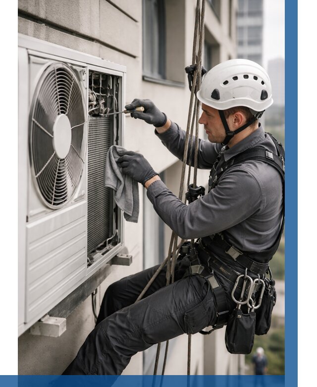 Обслуживание внешнего блока кондиционера в Тейково от 2936 р.ВЫСОТНИК-Ткв