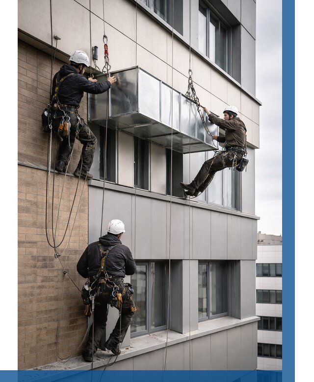 Монтаж воздуховодов на фасаде в Тейково от 1631 р. | ВЫСОТНИК-Ткв