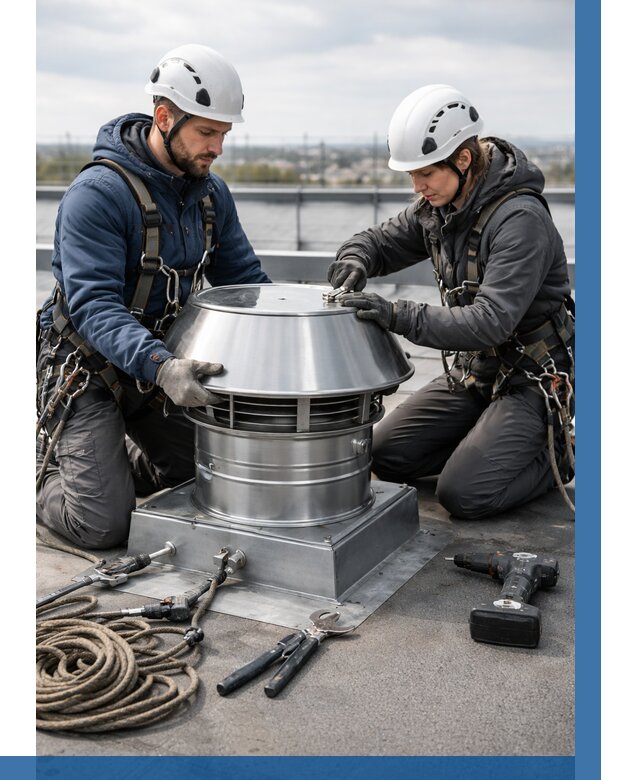 Установка дефлекторов на кровле в Тейково от 4893 р. | ВЫСОТНИК-Ткв