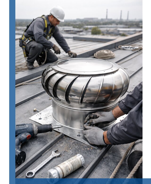 Установка дефлекторов на кровле в Тейково профессионально