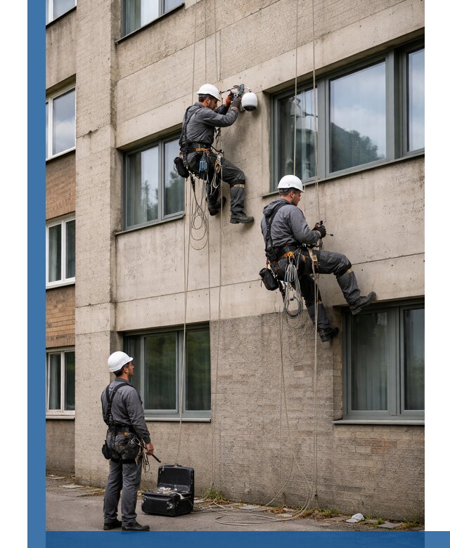 Монтаж фасадных камер видеонаблюдения в Тейково под ключ