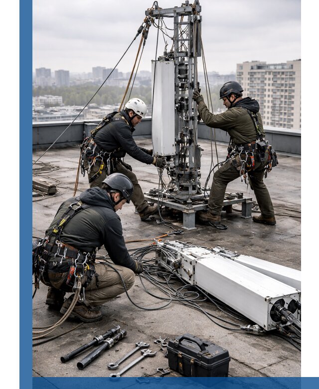 Демонтаж антенн на крыше зданий в Тейково с гарантией