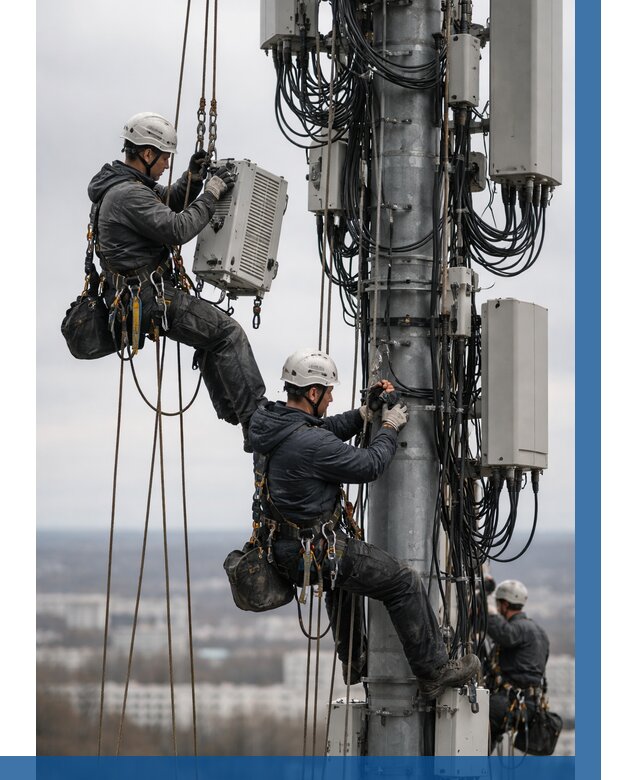 Монтаж оборудования связи на мачте в Тейково от 8155 р. | ВЫСОТНИК-Ткв