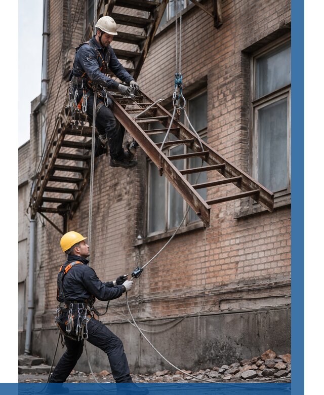 Демонтаж пожарной лестницы в Тейково от 13048 р. | ВЫСОТНИК-Ткв